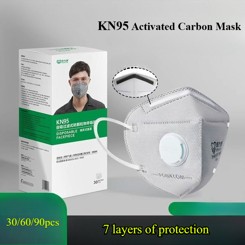 Kn95 Respirator Mask - Máscara de Poeira KN95 com Válvula