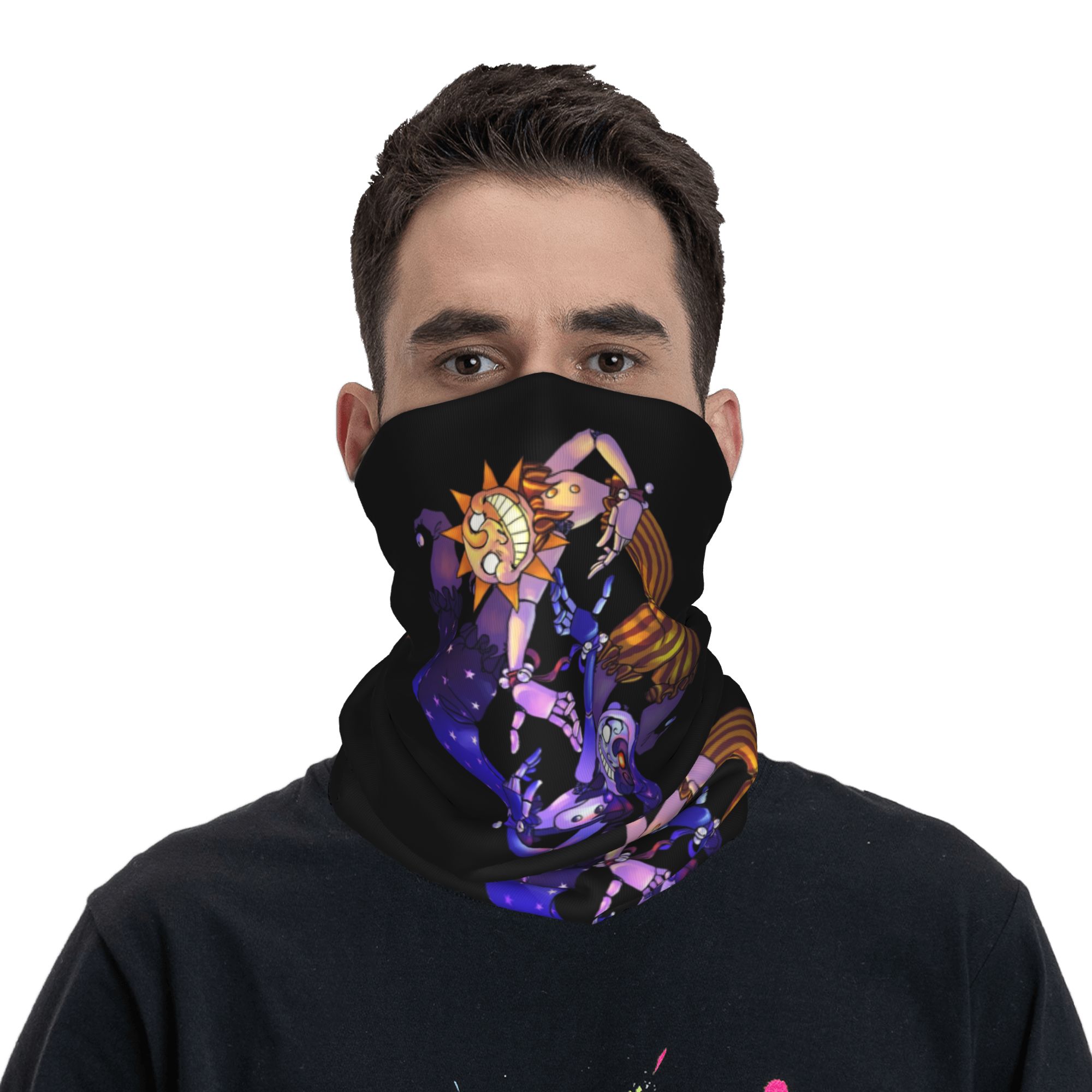 Sol e lua fnaf segurança viola - Neck Gaiter Face Cover avaliação e preço