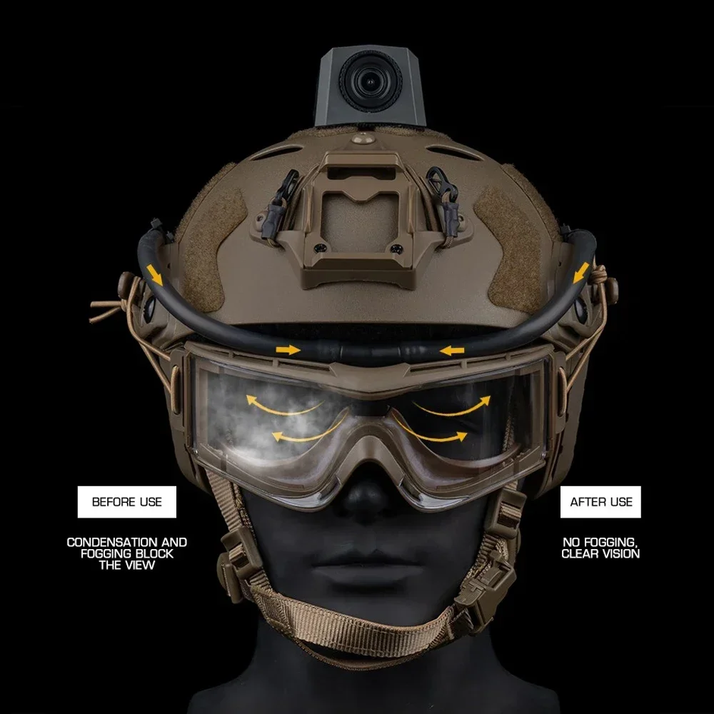 Airsoft óculos desembaçador ve - Anti Pollution Mask avaliação e preço
